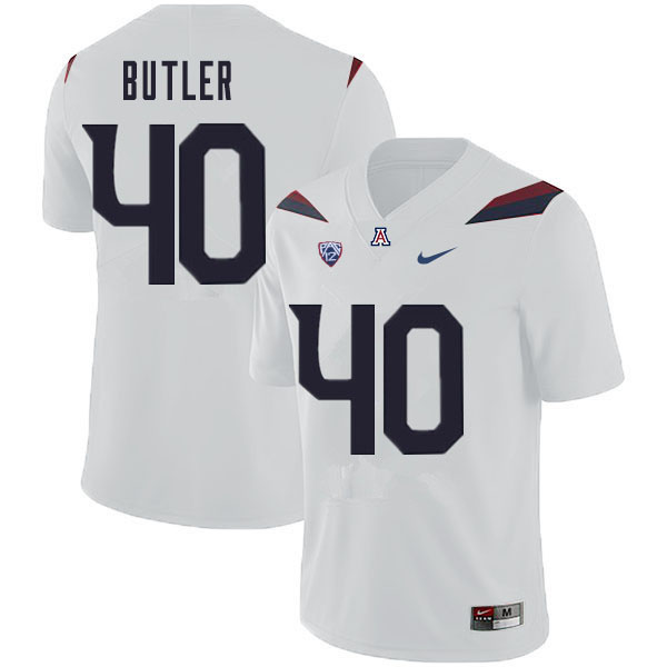 Men #40 Jashon Butler Arizona Wildcats College Football Jerseys Sale-White
